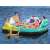 Bestway Sunny Lounge 5-person inflatable island with canopy, people enjoying it in the water