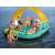 Bestway Sunny Lounge 5-person inflatable island with canopy, people enjoying it in the water