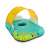 Bestway Sunny Lounge 5-person inflatable island with canopy, turquoise and yellow