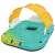 Bestway Sunny Lounge 5-person inflatable island with canopy, turquoise and yellow