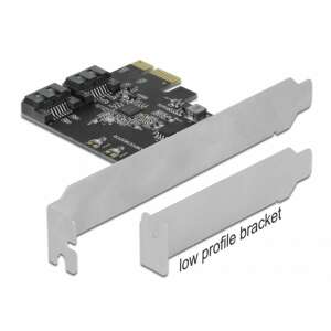 Delock 2 Port SATA PCI Express Karte - flacher Formfaktor (90431) 63392316 PCI Netzwerkkarten