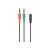 Kabel adapterowy Gembird CCA-418 3,5 mm 4-pin do 2x3,5 mm stereo wtyczka, czarny