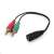 Kabel adapterowy Gembird CCA-418 3,5 mm 4-pin do 2x3,5 mm stereo wtyczka, czarny