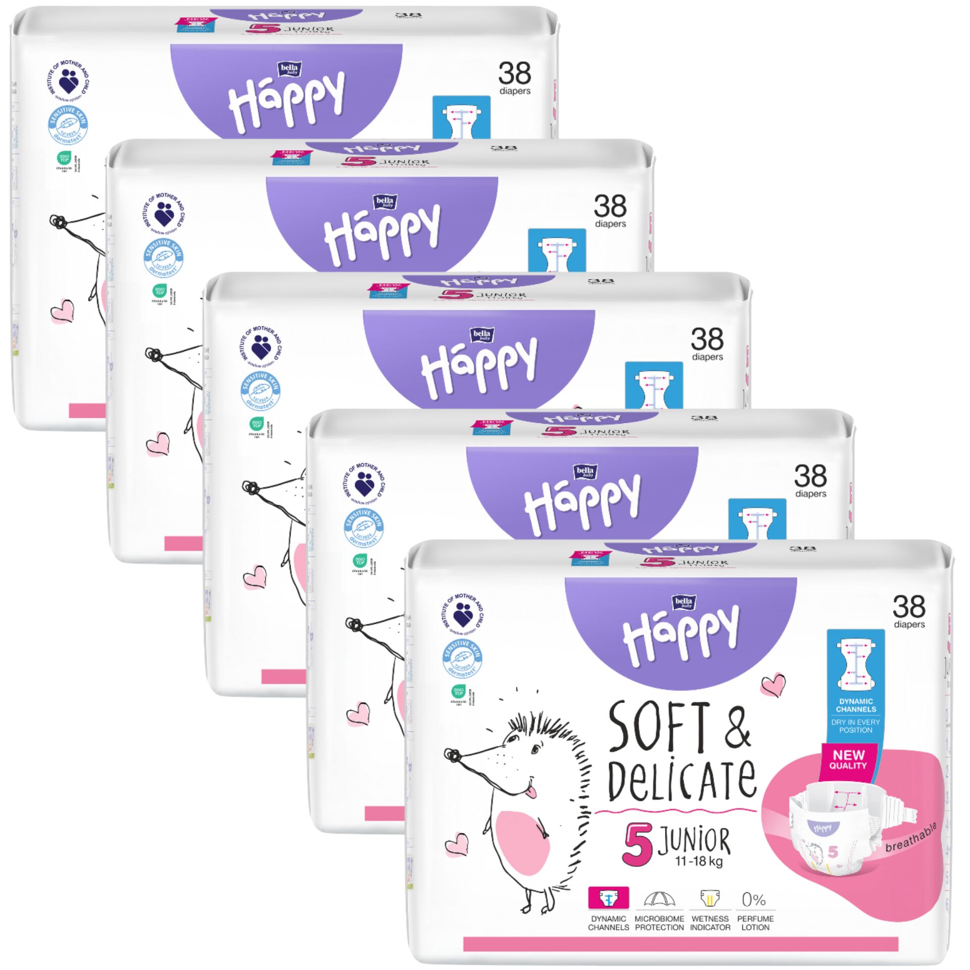 E-shop Mesačné balenie plienok Bella Happy 11-18kg Junior 5 (190ks)
