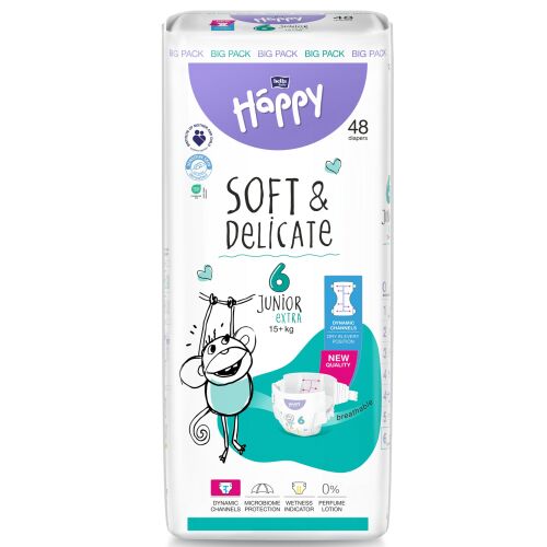 Bella Happy Nadrágpelenka 15kg+ Junior Extra 6 (48db) 143467480