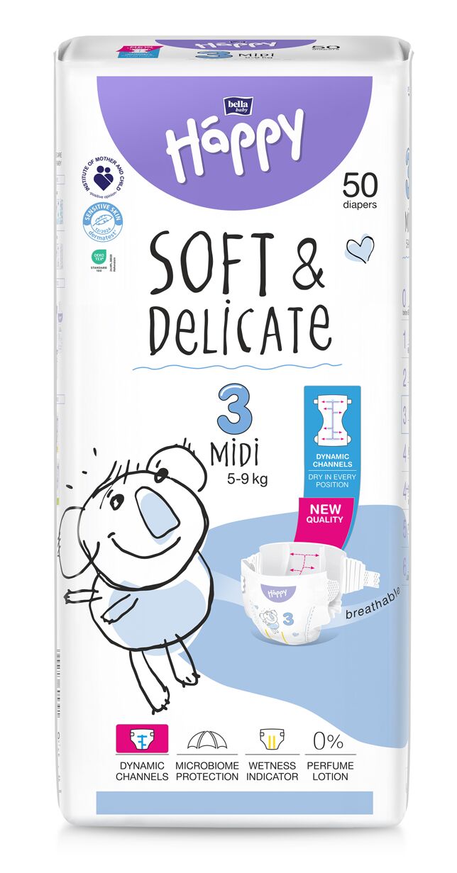 E-shop Bella Happy Pants 5-9kg Midi 3 (50ks)