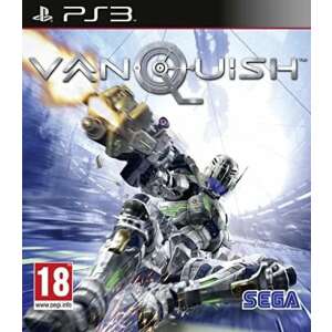 Vanquish PS3 video game cover featuring a futuristic soldier in a mech suit holding a gun - Console & PC Game