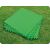 Stack of green pool floor protector mats on grass