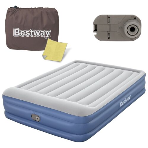 Bestway Luftmatratze, Pumpe, Tragetasche und Reparaturflicken