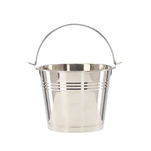 Stainless steel bucket with handle, 5 liter capacity - Hand Garden Tool