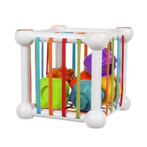 Készségfejlesztő kocka babáknak 6 db színes formával - 15x15x15 cm 63487971 Fejlesztő játékok babáknak
