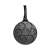 Black non-stick smiley face pancake pan with handle