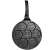 Black non-stick smiley face pancake pan with handle