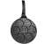 Black non-stick smiley face pancake pan with handle
