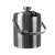 Stainless steel ice bucket with lid, ice tongs, spoon, and strainer