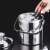 Double-Walled Stainless Steel Mini Ice Bucket with Tongs and Spoon - 20x14.5 cm 63488270
