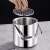 Double-Walled Stainless Steel Mini Ice Bucket with Tongs and Spoon - 20x14.5 cm 63488270