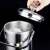 Stainless steel ice bucket with lid, ice tongs, spoon, and strainer