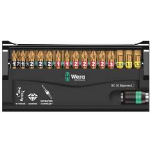 Wera Bit-Check BC 30 Diamond 1 Schraubendreher-Bit-Satz mit 20 Bits - Bit Set