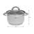 Garnek Kinghoff ze stali nierdzewnej o średnicy 16 cm z pokrywką ze szkła hartowanego
