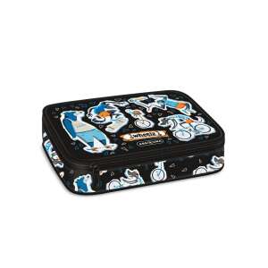 Ars Una Wheelz mehrstöckiger Stiftetui mit Tiermotiven auf Fahrrädern und Skateboards - Ars Una Federmappen