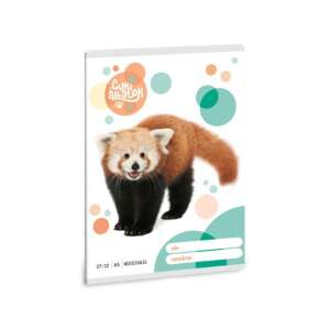 Ars Una: Animale drăgu?e - Carnet panda ro?u în carouri A/5 27-32