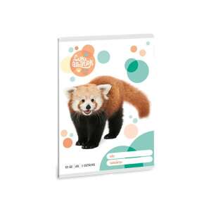 Caiet Ars Una Cuki állatok cu design panda roșie, dimensiune A/5, 32 pagini, liniat pentru clasa a 3-a - Ars Una