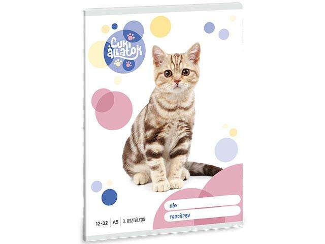 Ars Una: Animale drăgu?e - American Shorthair Cat Caiet de clasa a 3-a 32 pagini A/5