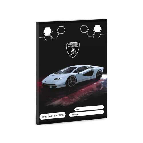 Ars Una Lamborghini Argint Metalic Caiet liniat clasa a 3-a A/5 32 pagini