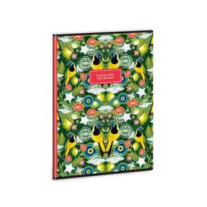 Catalina Estrada Carriqui A4-Linienheft für die 4. Klasse mit farbenfrohem tropischen Vogel- und Blumendesign - Ars Una