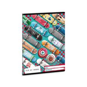 Caiet liniat Ars Una Rollin Mania A5 pentru clasa întâi, cu design de skateboard - Ars Una