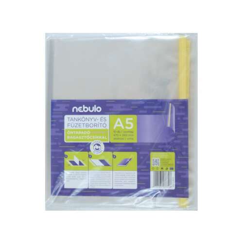 Nebulo A5 self-adhesive notebook cover, 10 pack