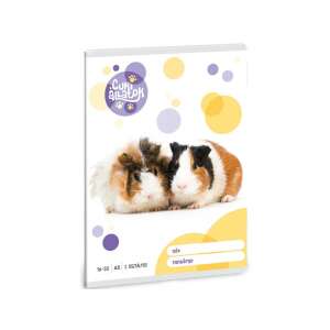Ars Una Cuki állatok - Meerschweinchen 2. Klasse Linienheft, A/5 Größe, 32 Seiten, mit süßem Meerschweinchen-Motiv - Ars Una