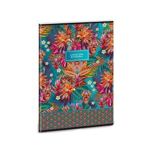 Caiet Ars Una Catalina Estrada Guaviare-Blue cu extra cleme, cu pătrate, 40 de pagini, format A/4, cu design tropical colorat - Ars Una