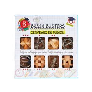 8 Brain Busters Rätselset, Holz- und Metall-Knobelspiele, herausfordernde Logikspiele für Erwachsene und Kinder - Logikspiele