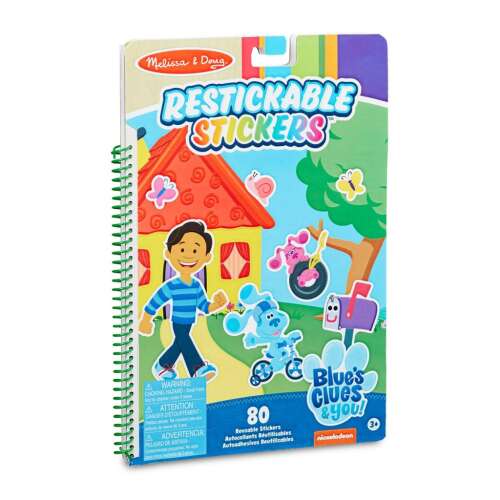Melissa & Doug Blue's Clues & You! Restickable Stickers Activity Book, featuring 80 reusable stickers