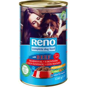 Reno hrană completă pentru câini cu carne de vită, cutie de 1240g, hrană umedă pentru câini - Hrane pentru câini
