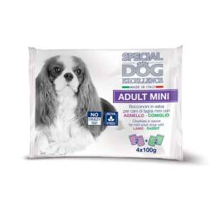 Monge Special Dog Excellence Adult Mini hrană umedă pentru câini, 4 x 100g plicuri, aromă de miel și iepure - Hrane pentru câini
