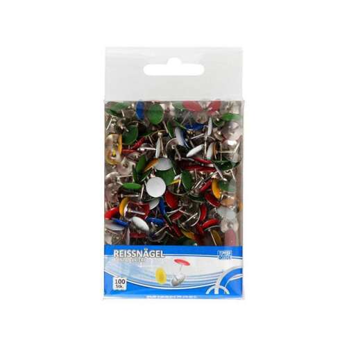 Színes Rajzszögek - 200 db - Műanyag Dobozban 63556836