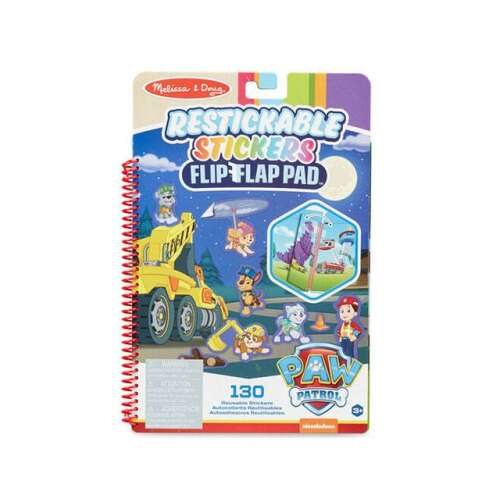 Melissa & Doug Paw Patrol Restickable Stickers Flip-Flap Pad activity book with 130 reusable stickers
