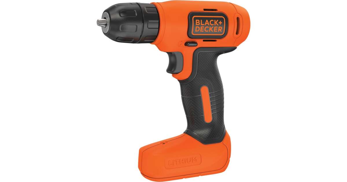 Black Decker BDCD8 Cordless Drill Driver Orange Black