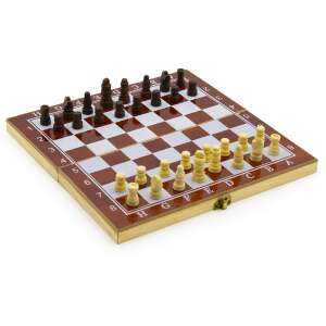 Sakktábla, dáma és ostábla játék fa dobozban 63558426 Dominók, sakkok