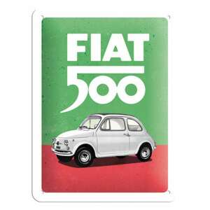 Fiat 500 dombornyomott fémplakát 15 x 20 cm 63566731 