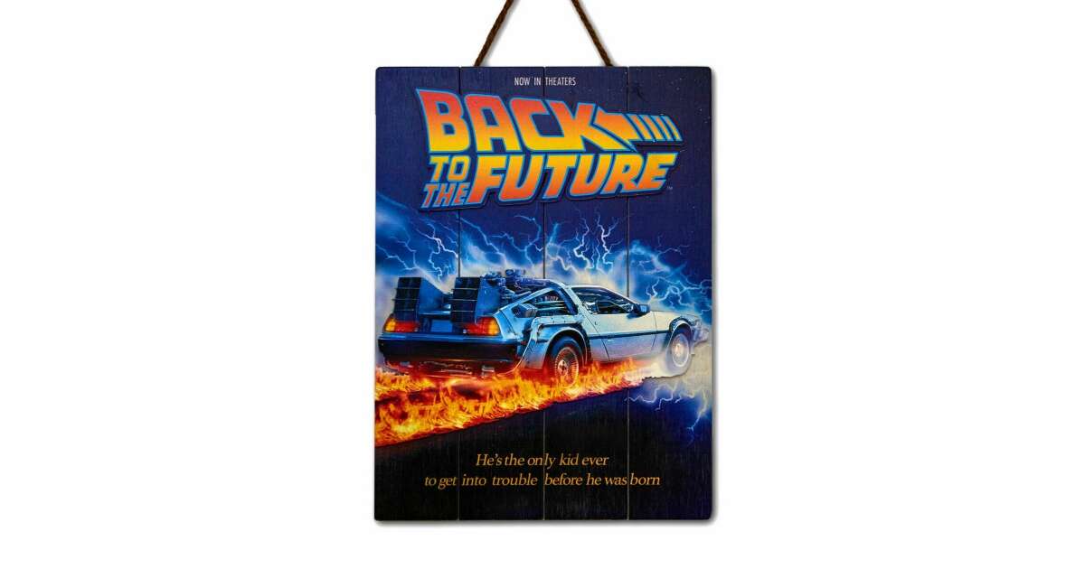 BACK TO THE FUTURE II – Woodart 3D Doctor Collector – Poster In Legno Flying Delorean