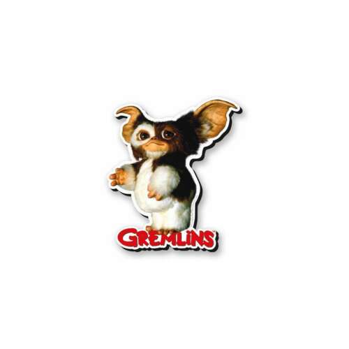 Gizmo Gremlins hűtőmágnes, fém és fa, 9.2 x 8.5 x 0.7 cm
