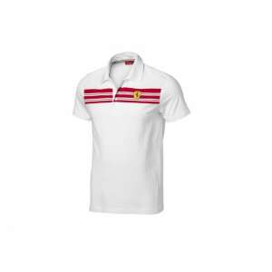 Ferrari férfi fehér pólóing piros csíkokkal - Ferrari