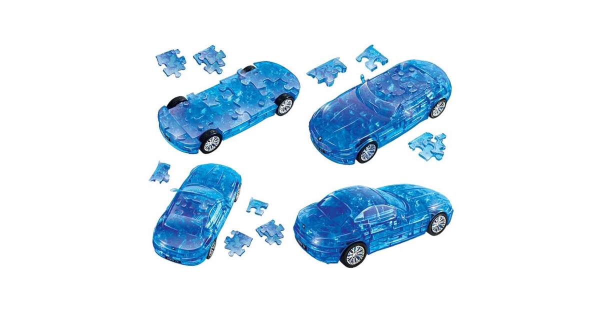 3D Puzzle BMW Z4 - 60 Teile Transparent Rot - Maßstab 1:32 - Spielzeugauto Zum Zusammenbauen