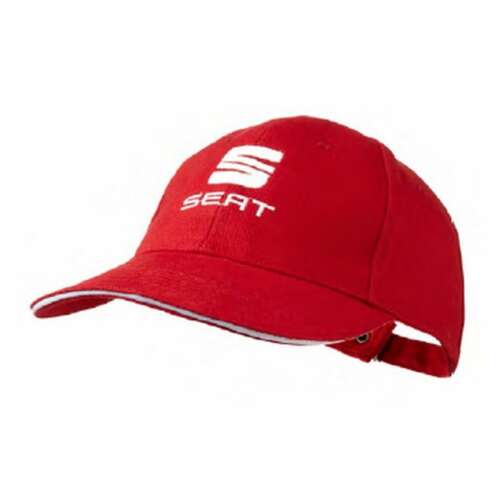 Piros SEAT baseball sapka fehér logóval - Férfi baseball sapka