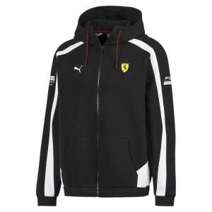 Puma Ferrari férfi fekete-fehér kapucnis pulóver - Ferrari