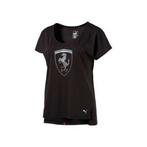 Puma Ferrari női fekete póló ezüst Ferrari logóval - Ferrari